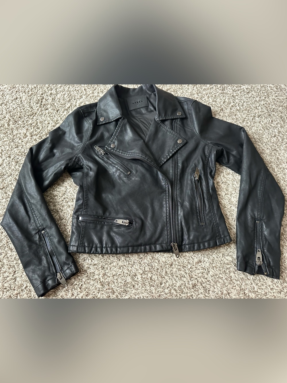 Blank NYC Black Faux Leather Moto Jacket